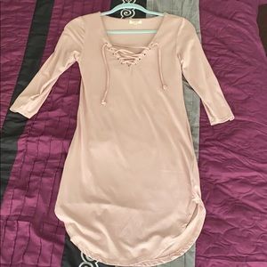 Nude pastel pink dress